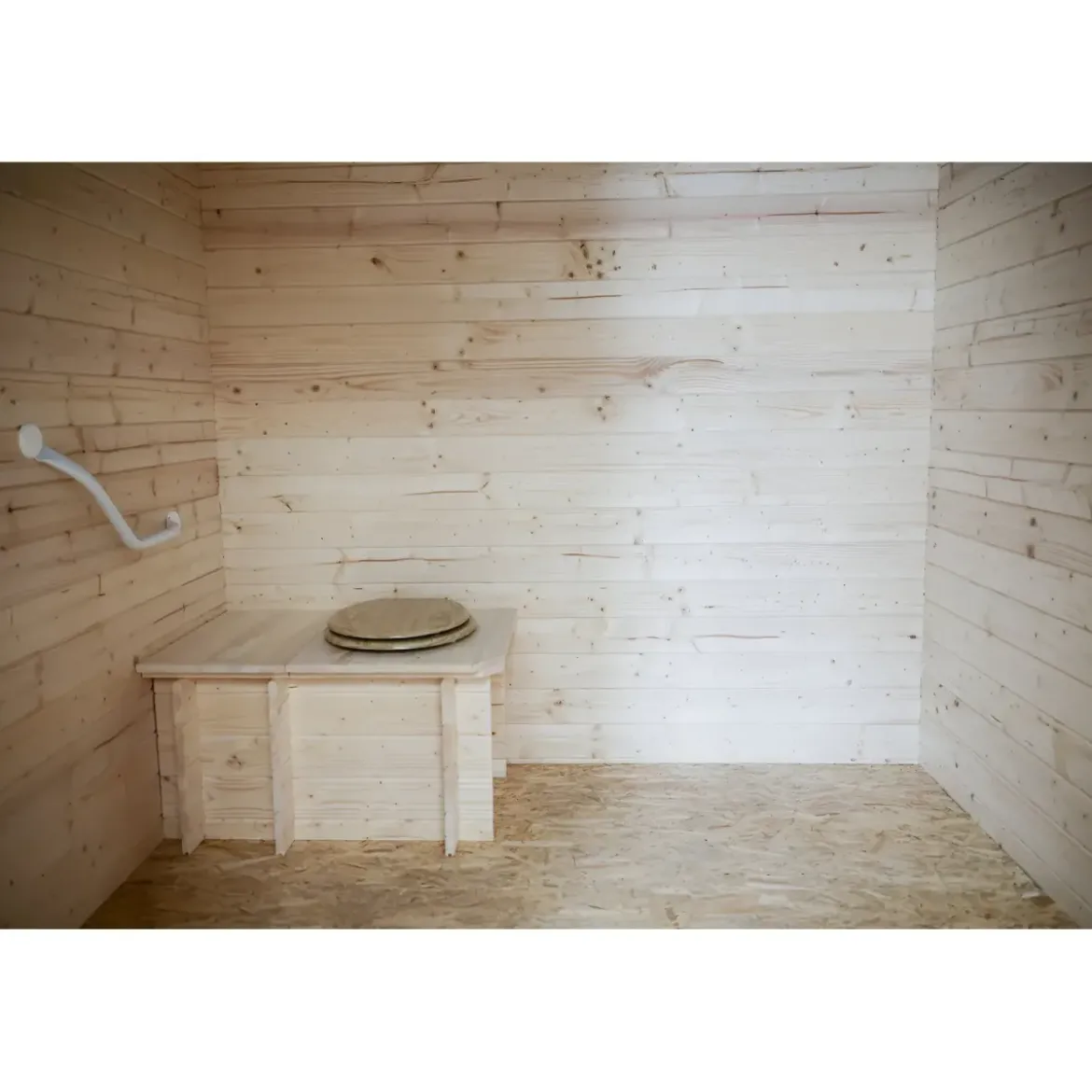 Casetta WC a Secco Legno Abete Persone con Mobilità Ridotta 210x221 cm