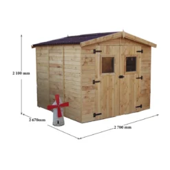 Casetta 2.4x2.4 in Legno Pannelli 16 mm da Giardino Esterno per Attrezzi Rimessa