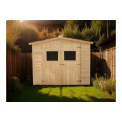 Casetta 2.4x2.4 in Legno Pannelli 16 mm da Giardino Esterno per Attrezzi Rimessa