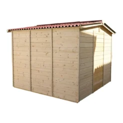 Casetta 2.4x2.4 in Legno Pannelli 16 mm da Giardino Esterno per Attrezzi Rimessa