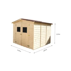 Casetta 2.4x2.4 in Legno Pannelli 16 mm da Giardino Esterno per Attrezzi Rimessa