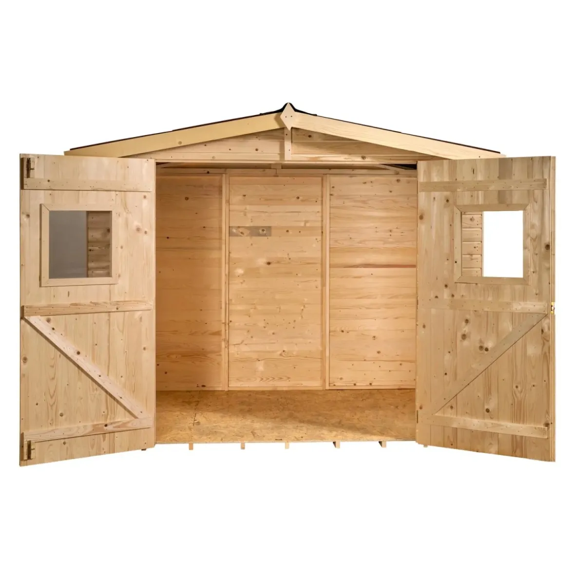 Casetta 2.4x1.6 in Legno Pannelli 16 mm con Pavimento Interno Attrezzi Giardino