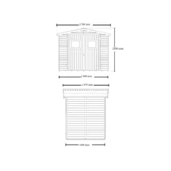 Casetta 2.4x1.6 in Legno Pannelli 16 mm con Pavimento Interno Attrezzi Giardino