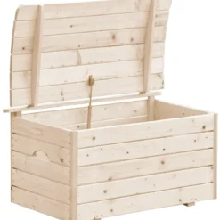 Cassapanca in Legno 15 mm Baule Contenitore Portagiochi FSC 76x43x47cm