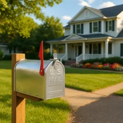 Cassetta Lettere Alluminio da Esterno Frontale Apribile Stile Americano