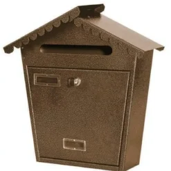 Cassetta Postale da Esterno in Lamiera Tetto e Serratura di Sicurezza
