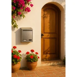 Cassetta Postale in Acciaio Inox da Esterno con Tetto Antipioggia