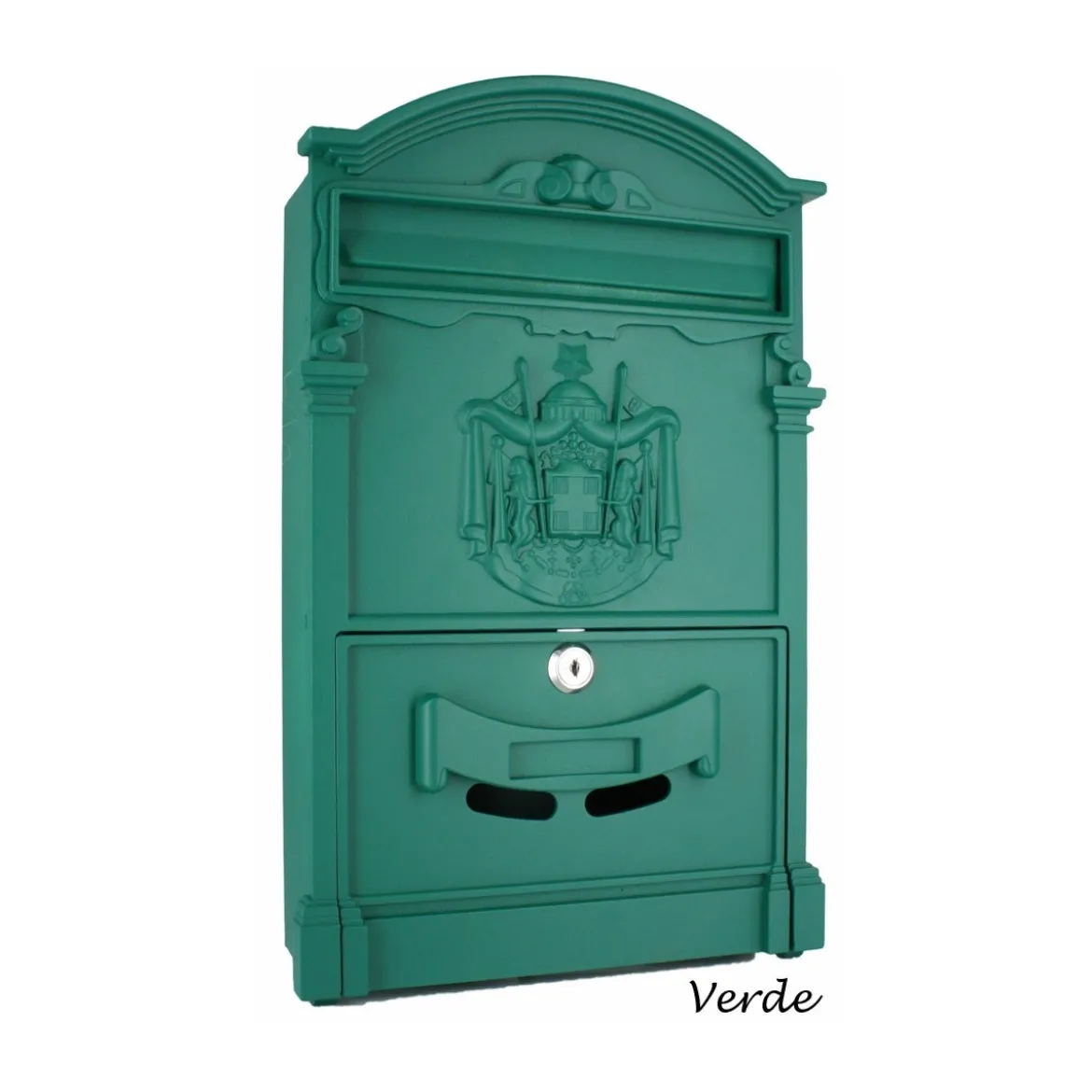 Cassetta Postale Verde da Esterno Condominio in Alluminio con Serratura