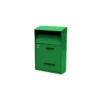Cassetta Postale Verde da Esterno in Acciaio con Serratura e Tetto