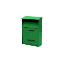 Cassetta Postale Verde da Esterno in Acciaio con Serratura e Tetto