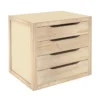 Cassettiera 4 Cassetti 40 in Legno Como Mobile Moderno Soggiorno Comodino Camera