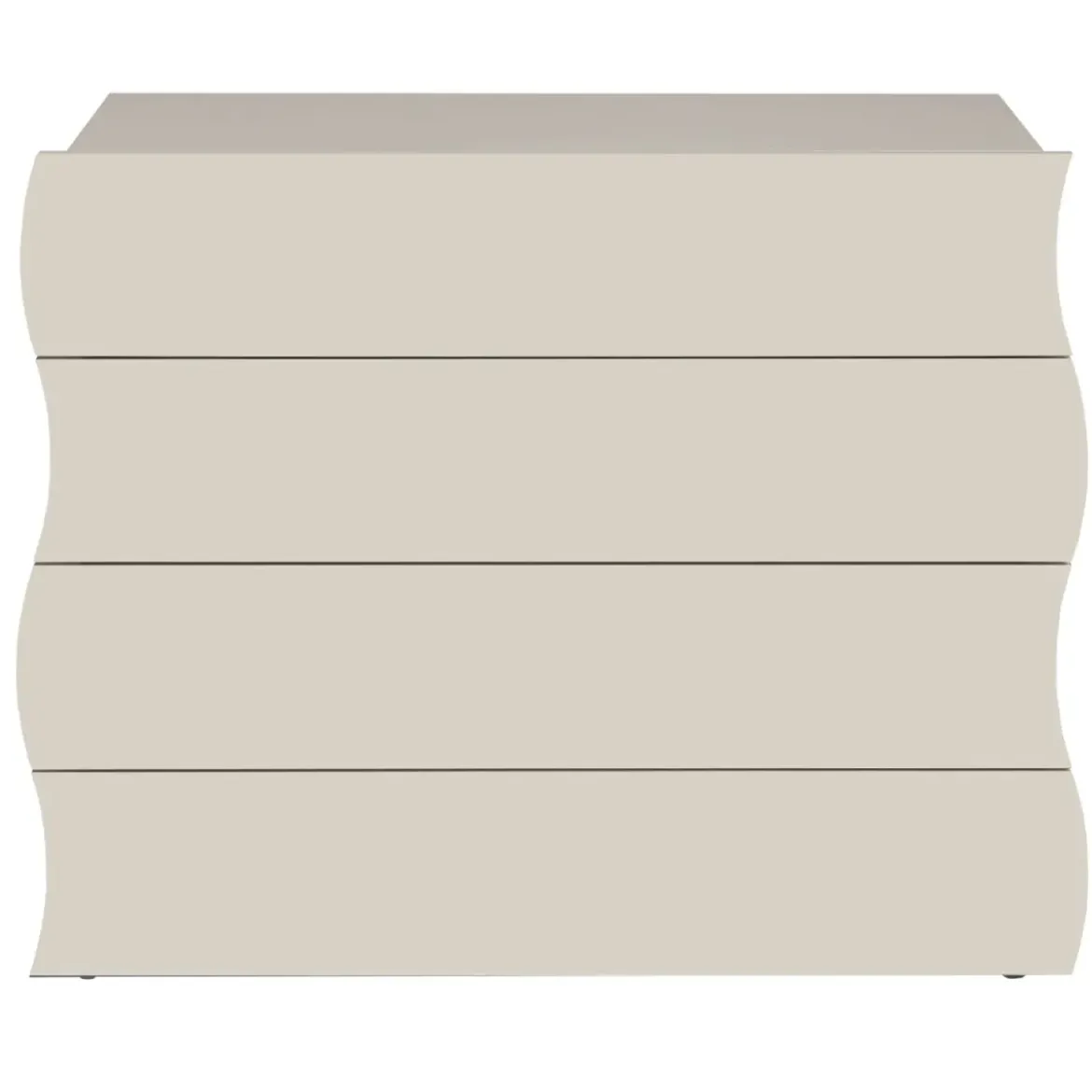 Cassettiera 4 Cassetti Madia in Legno Beige Cachemire Camera Ingresso