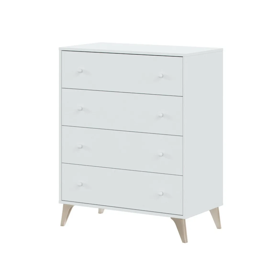 Cassettiera Como Bianco 4 Cassetti Cassettone Camera Letto Cameretta Settimino