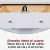 Cassettiera Credenza da Cucina 3 Cassetti in Legno Bianco Moderna