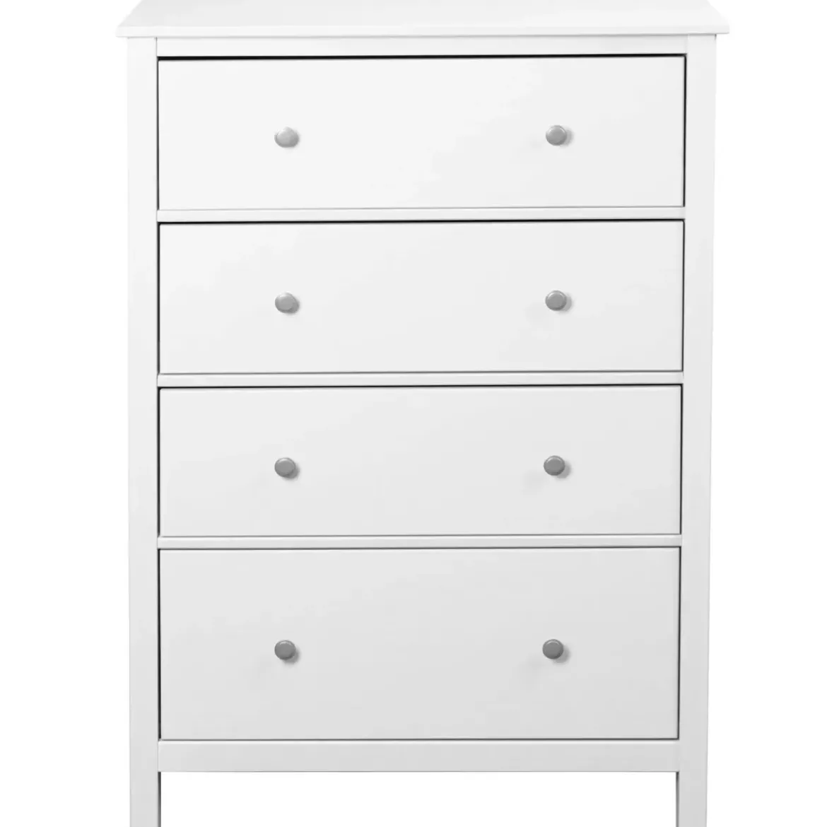 Cassettiera Credenza da Cucina 4 Cassetti in Legno Bianco Moderna