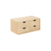 2 Cassettiere in Legno Mini Cassetti 48x20x18,5 cm Multiuso