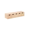 4 Cassettiere in Legno Mini 5 Cassetti 56X13X12 cm Multiuso