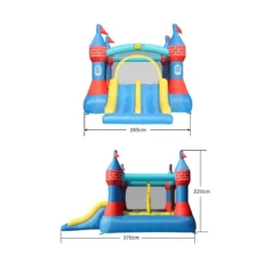 Castello Gonfiabile Grande Scivolo Doppio Gioco per Bambini Tappeto Saltarello