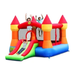 Castello Gonfiabile Incantato Magico Scivolo Bambini Saltarello Pompa Elettrica