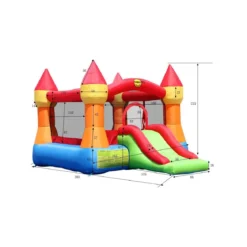 Castello Gonfiabile Incantato Magico Scivolo Bambini Saltarello Pompa Elettrica