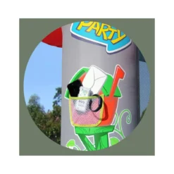 Castello Gonfiabile per Bambini Tappeto con Scivolo Feste Compleanno Motore Aria