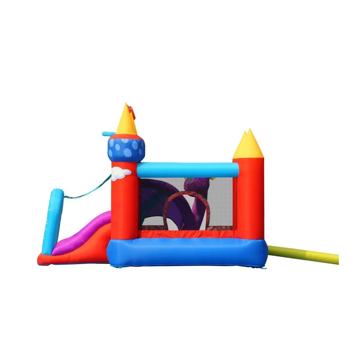 Castello Gonfiabile per Bambini con Scivolo Draghetto Salterello Vasca Palline