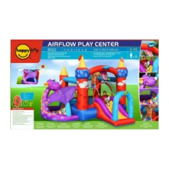 Castello Gonfiabile per Bambini con Scivolo Draghetto Salterello Vasca Palline