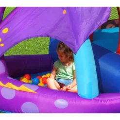 Castello Gonfiabile per Bambini con Scivolo Draghetto Salterello Vasca Palline