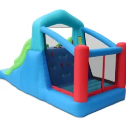 Castello Gonfiabile per Bambini da Esterno Triplo Scivolo e Arrampicata