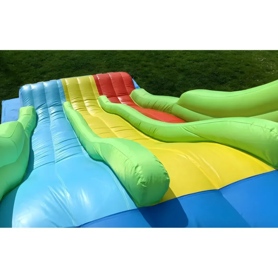 Castello Gonfiabile per Bambini da Esterno Triplo Scivolo e Arrampicata