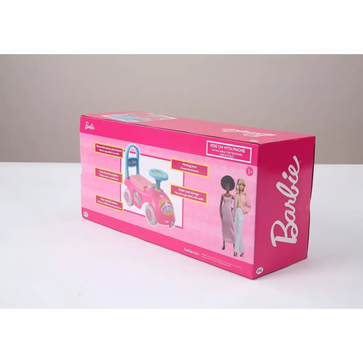 Cavalcabile per Bambini Barbie Rosa Portaoggetti Telefono Giocattolo