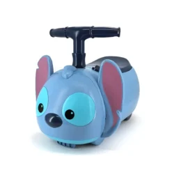 Cavalcabile per Bambini Stitch Celeste con Luci Suoni Ruota Piroettante
