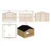 Chiosco Casetta in Legno 310x300 a Pannelli 19 mm Capanno da Giardino Spiaggia