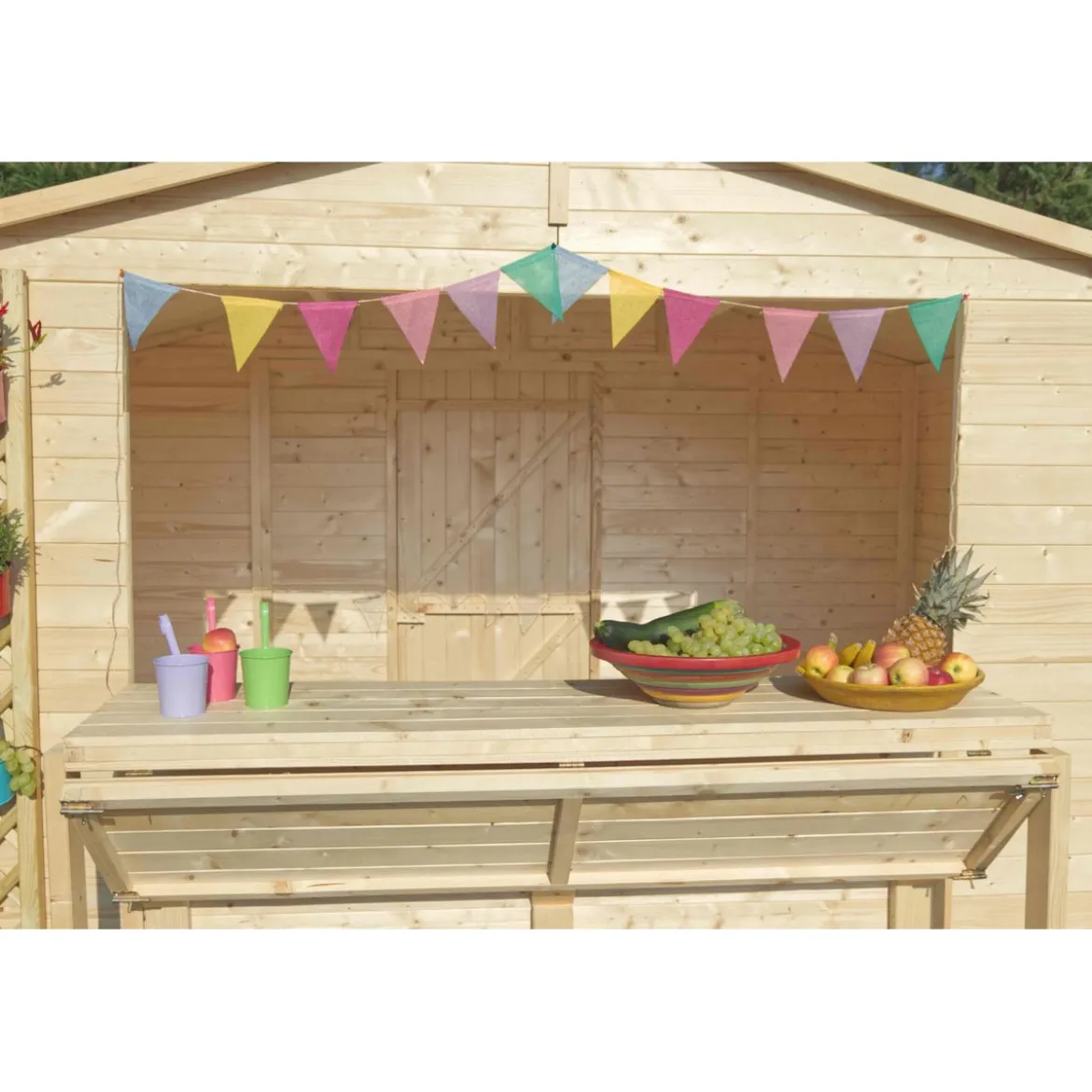 Chiosco Casetta in Legno 310x300 a Pannelli 19 mm Capanno da Giardino Spiaggia