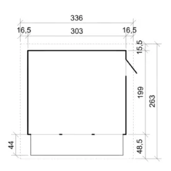 Chiosco con 3 Finestre Casetta in Legno 3x2 a Pannelli da Spiaggia Bar