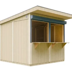 Chiosco in Legno Grezzo 2x2 m a Pannelli LP SmartSide Mercatini Fiere