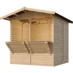 Chiosco in Legno 2x2 Bar da Spiaggia Giardino Casetta Finestra Basculante