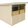 Chiosco in Legno 2x2 m Grigio a Pannelli LP SmartSide Fiere Mercatini