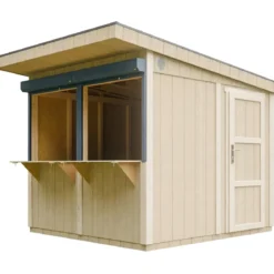 Chiosco in Legno 2x2 m Miele a Pannelli LP SmartSide Fiere Mercatini