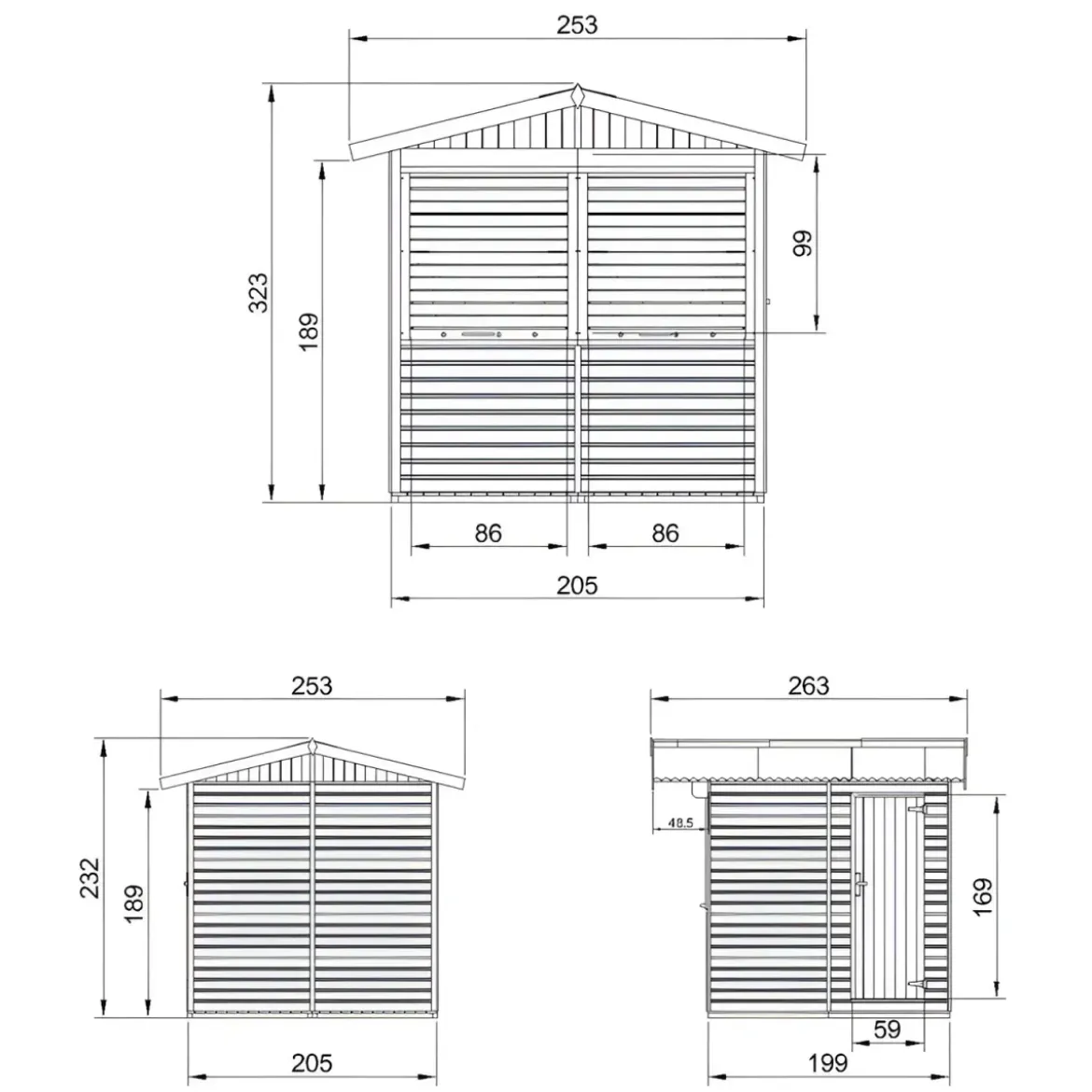 Chiosco in Legno 2x2 m per Mercatini Fiere Vendite a Pannelli in Pino