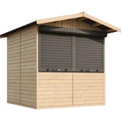 Chiosco in Legno 2x2 m per Mercatini Fiere Vendite a Pannelli in Pino