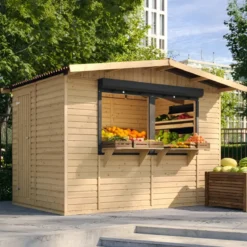 Chiosco in Legno 3x2 m per Mercatini Fiere Vendite a Pannelli in Pino