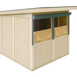 Chiosco in Legno 2x2 m Rosso a Pannelli LP SmartSide Fiere Mercatini