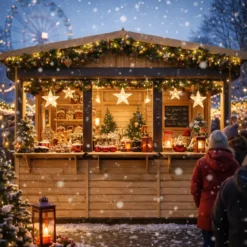 Chiosco in Legno 3x2 m Tetto Bituminoso Fiere Mercatini Pino Nordico