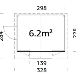 Chiosco Pieghevole in Legno 298x228x245 cm con Pavimento per Eventi