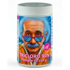Cloro Pastiglie 200 g Trattamento Lento per Piscina Formato da 5 kg