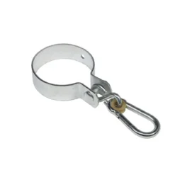 2 Collari 10x10 per Pali in Legno Tondi Acciaio Zincato Sedute Altalena Bambini