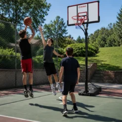 Colonna Basket Regolabile 225-305 Tabellone Acrilico Canestro Zavorra