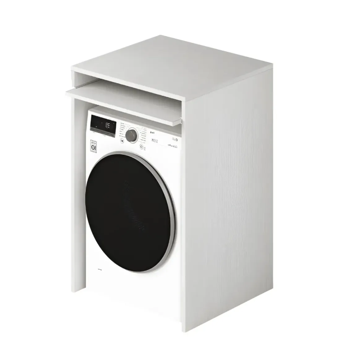Colonna Copri Lavatrice Asciugatrice Salvaspazio 71x65x210 cm Bianco Frassinato