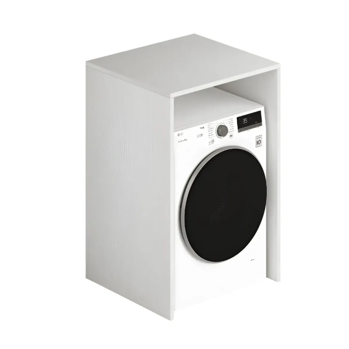 Colonna Copri Lavatrice Asciugatrice Salvaspazio 71x65x210 cm Bianco Frassinato